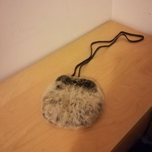 Fur mini cross body bag.